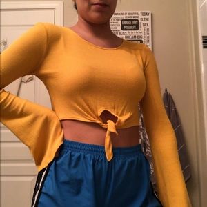 PacSun Yellow Bell Sleeve Long sleeve
